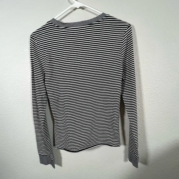 NWT The Kooples Monochrome Striped Top Size 3 or Large - Picture 3 of 4